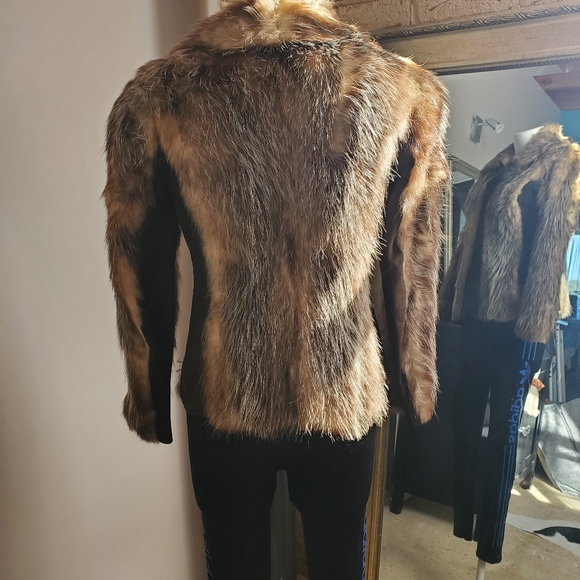 Vintage fur/leather jacket, seize S - Picture 2 of 5